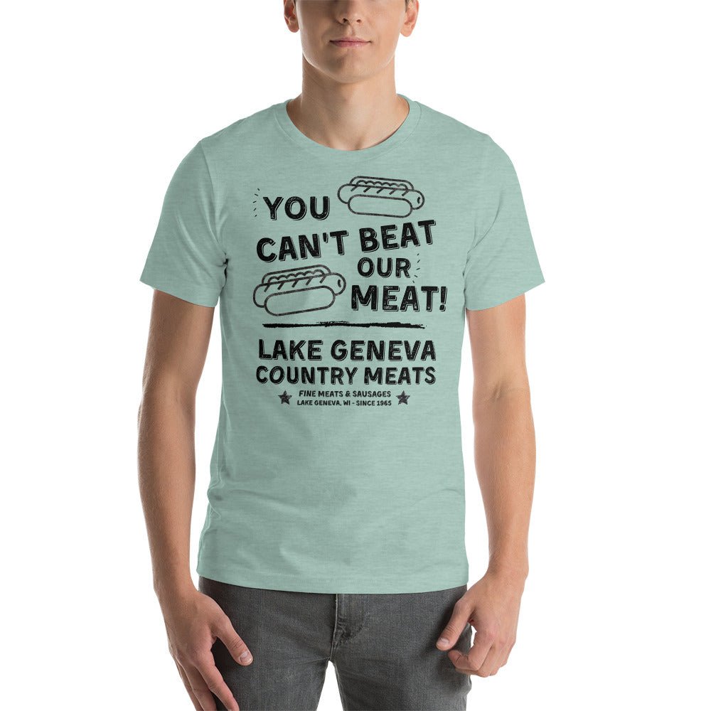LGCM Can't Beat Our Meat Unisex T-Shirt - Black Text - LGCM Dev