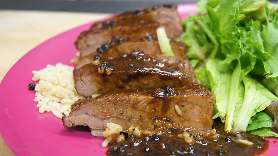 Bourbon Peppercorn Flank Steak - LGCM Dev