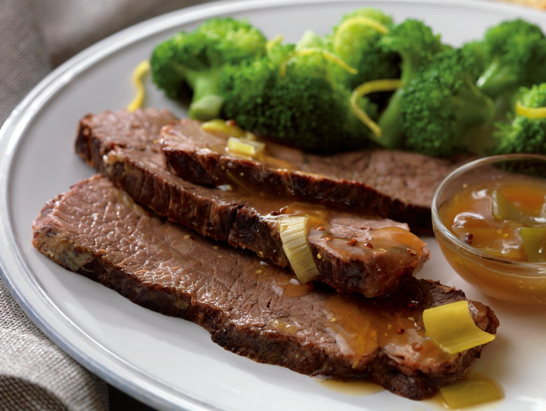 Braised Beef Pot Roast with Leek-Mustard Au Jus - LGCM Dev