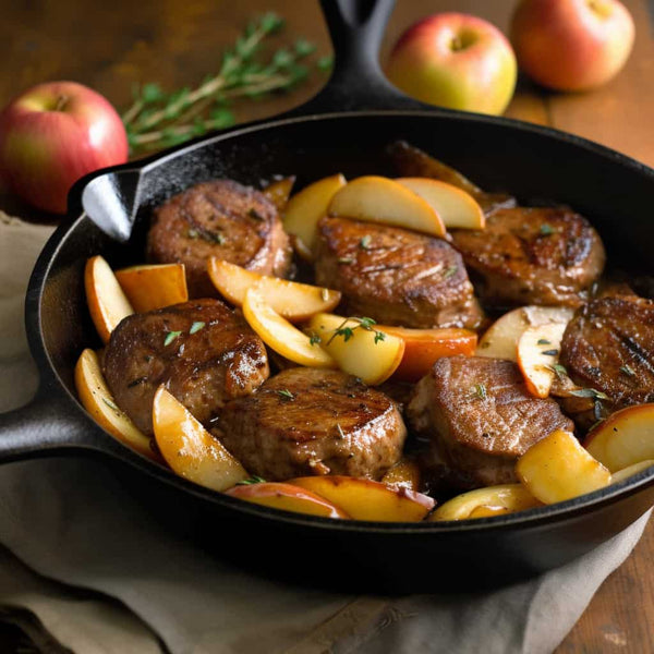 Braised Pork Medallions with Apples