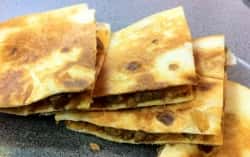 Cheddar Pepper Bratwurst Quesadillas