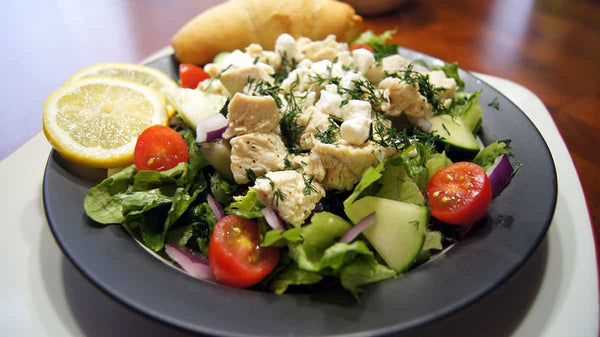 Chopped Greek Salad with Chicken