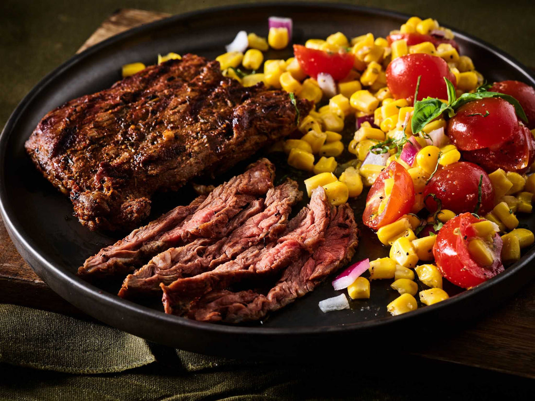 Cowboy Marinated Skirt Steak with Corn Salad - LGCM Dev