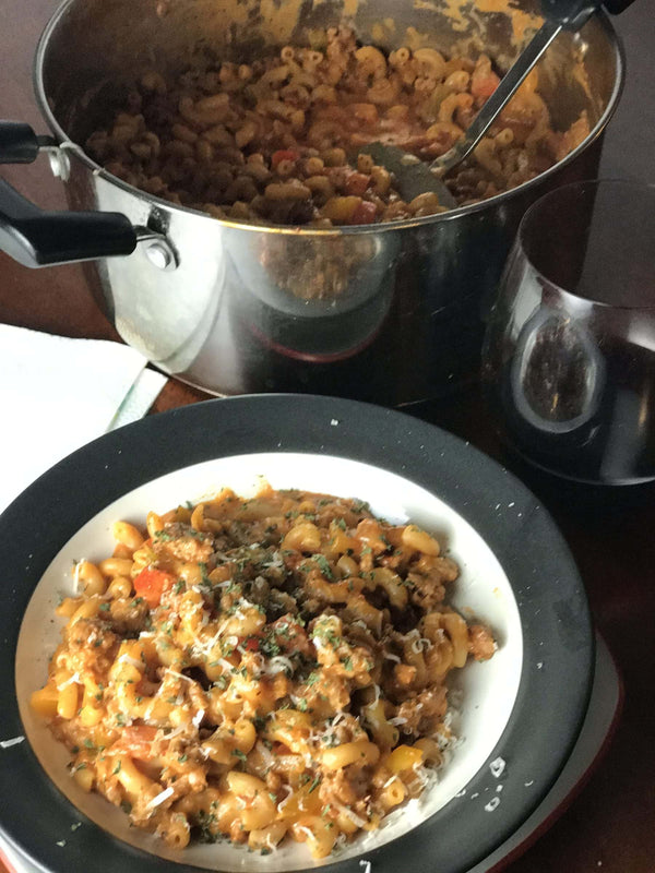 One Pot Italian Sausage Mac and Cheese