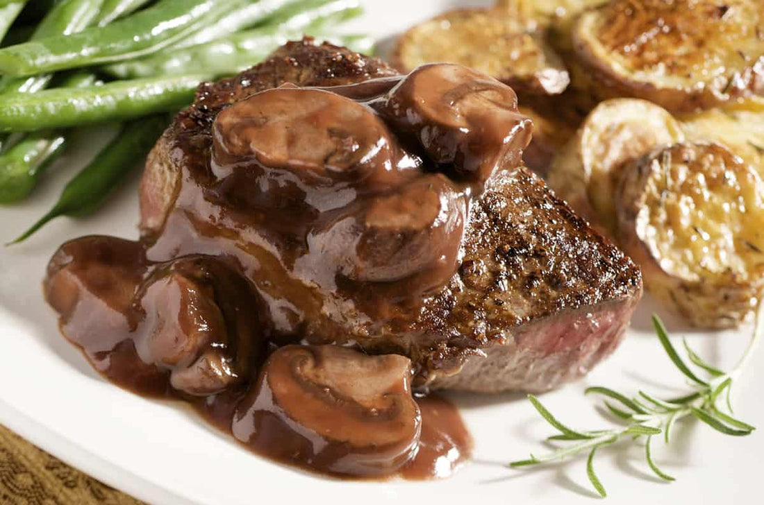 Pan Seared Steak with Red Wine Mushroom Sauce - LGCM Dev