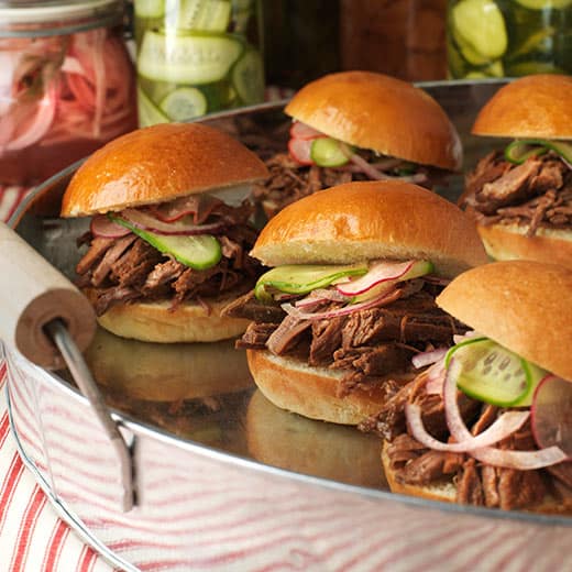 Slow Braised Brisket Sliders with Quick Pickles - LGCM Dev