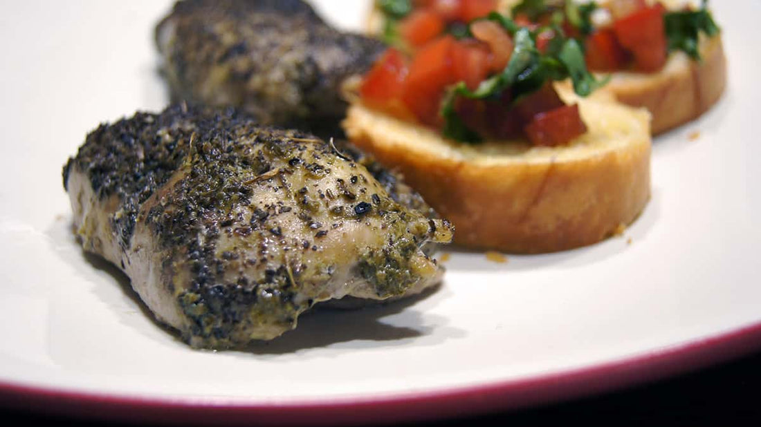 Slow Cooker Pesto Chicken Thighs - LGCM Dev