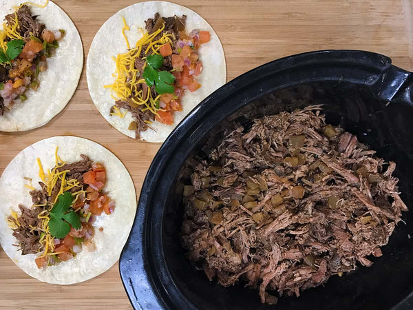 Slow Cooker Shredded Beef Tacos