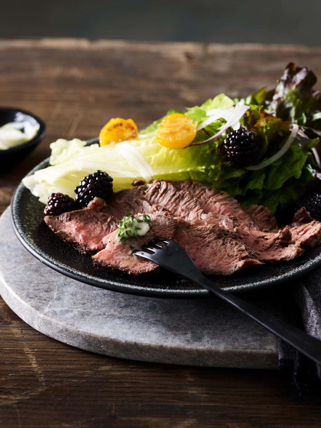 Smoked Beef Flat Iron with Herbed Butter - LGCM Dev