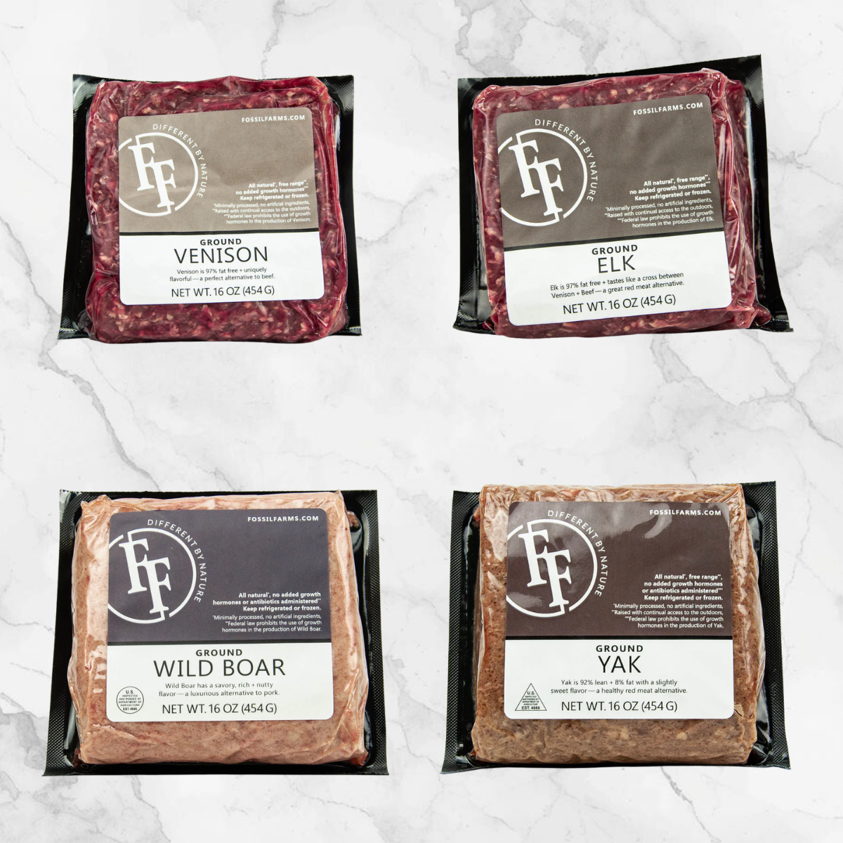 Bricks of Fossil Farms Meats