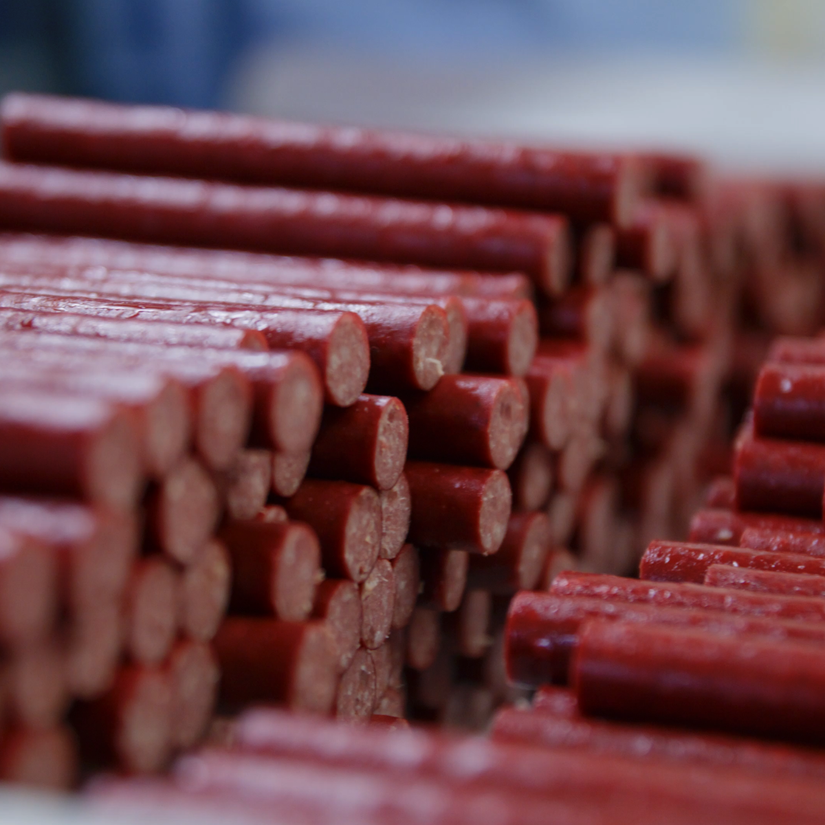 a stack of beef snack sticks
