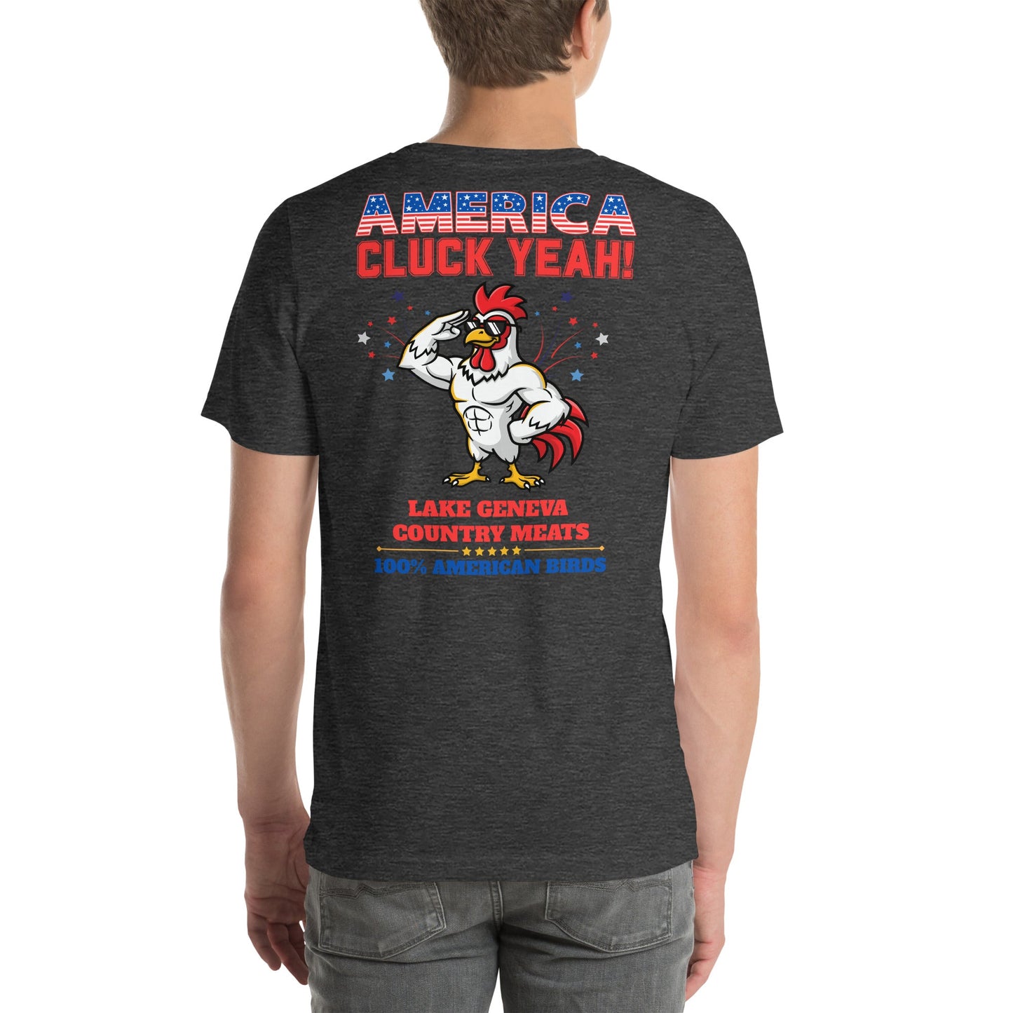 America Cluck Yeah LGCM T-Shirt - Lake Geneva Country Meats