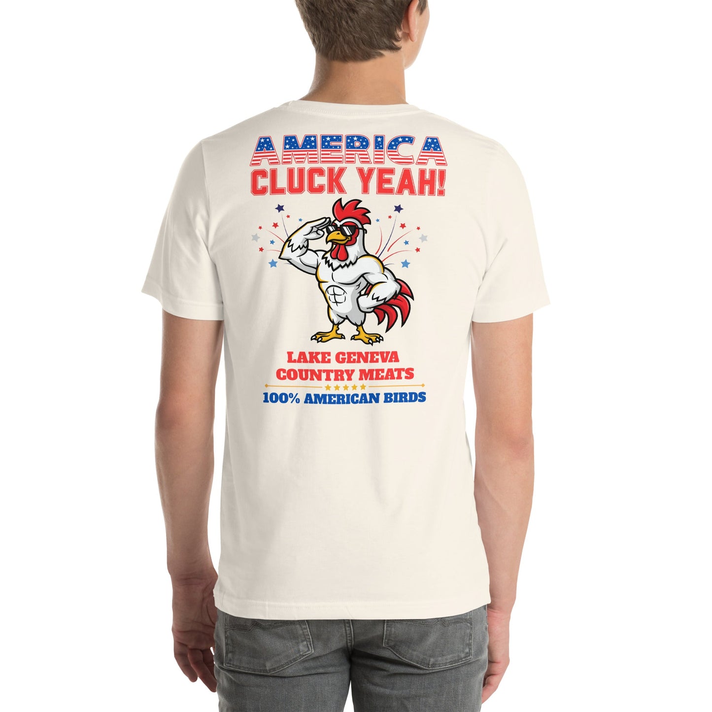 America Cluck Yeah LGCM T-Shirt - Lake Geneva Country Meats