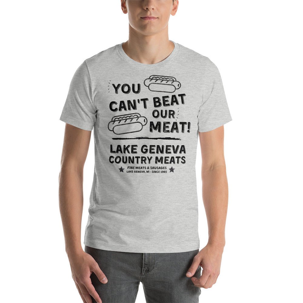 LGCM Can't Beat Our Meat Unisex T-Shirt - Black Text - LGCM Dev
