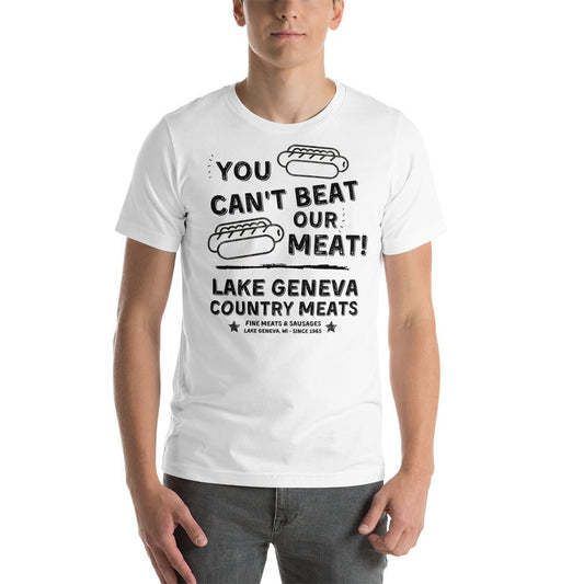 LGCM Can't Beat Our Meat Unisex T-Shirt - Black Text - LGCM Dev