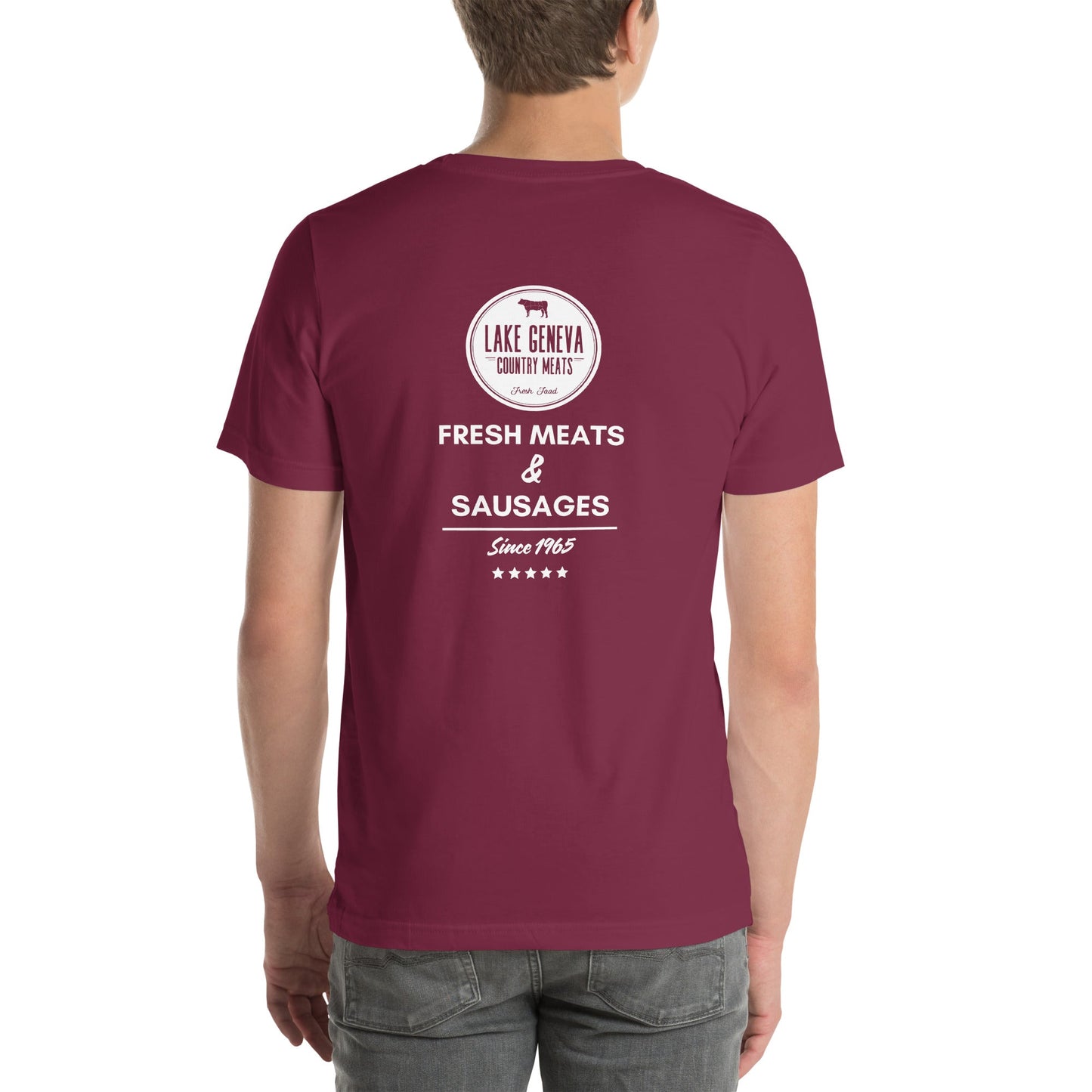 LGCM Fresh Meats & Sausages Since 1965 T-Shirt - Lake Geneva Country Meats
