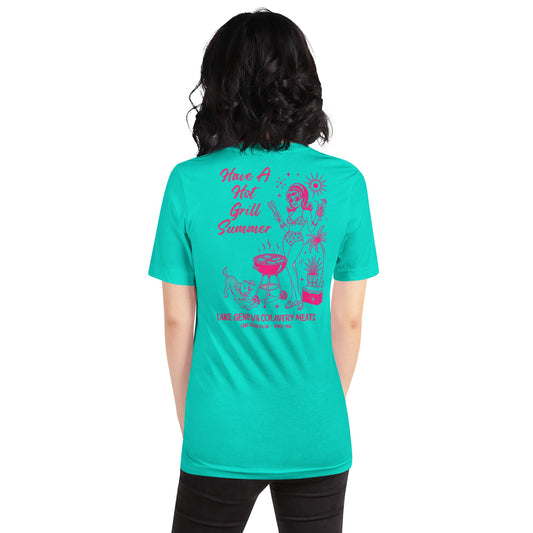 LGCM Hot Grill Summer T-Shirt - Teal - Lake Geneva Country Meats