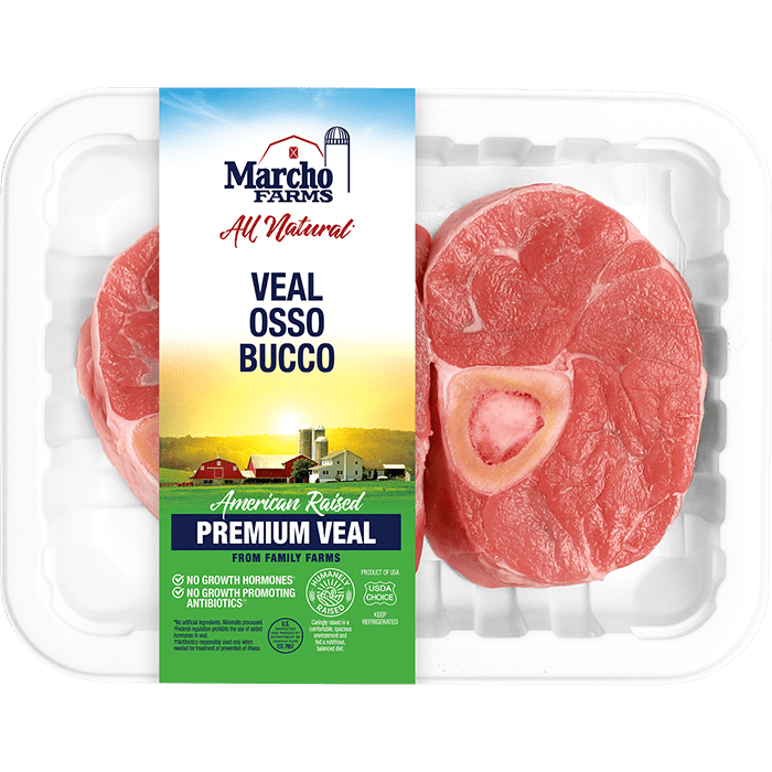 a package of marcho farms veal osso bucco