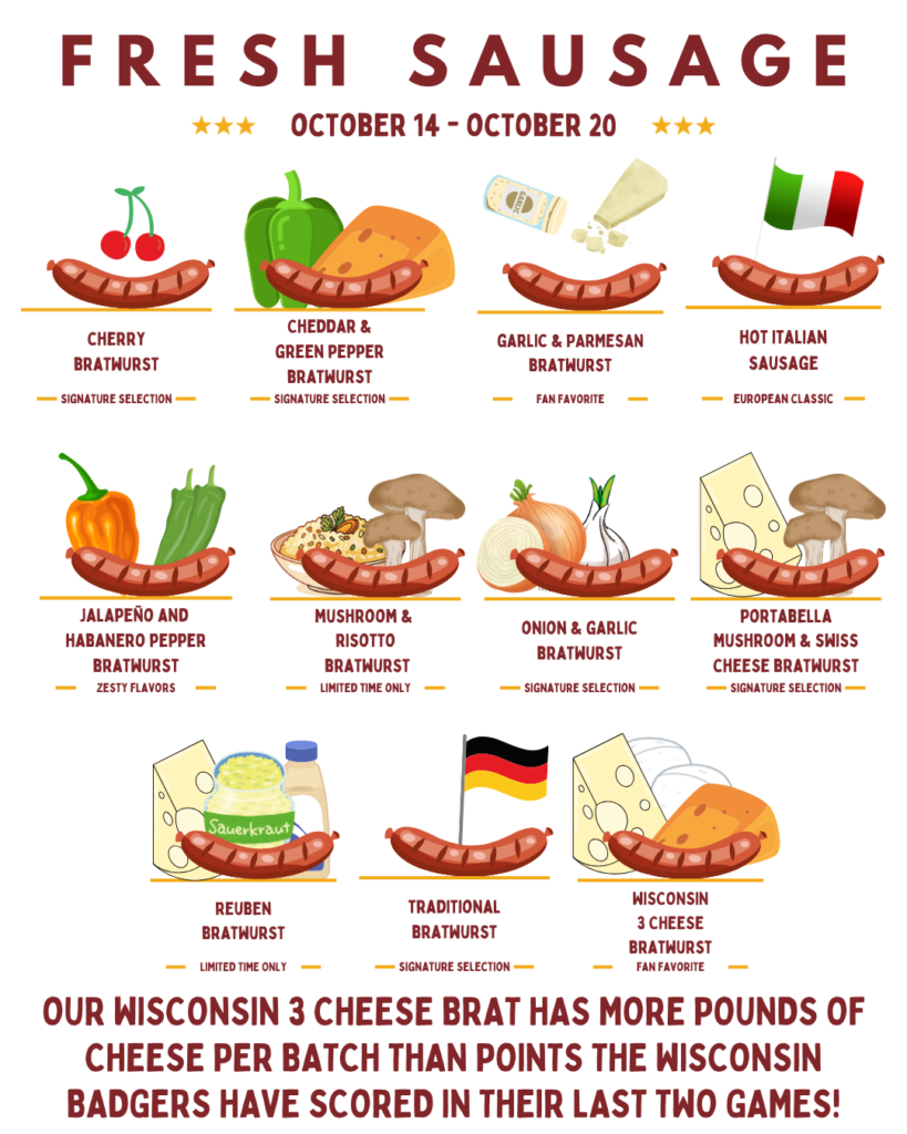 Weekly Sales at Lake Geneva Country Meats Weekly Sales at Lake Geneva Country Meats