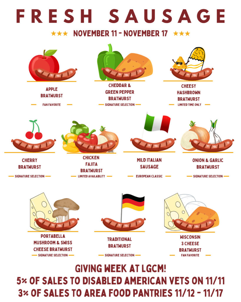 Weekly Sales at Lake Geneva Country Meats Weekly Sales at Lake Geneva Country Meats