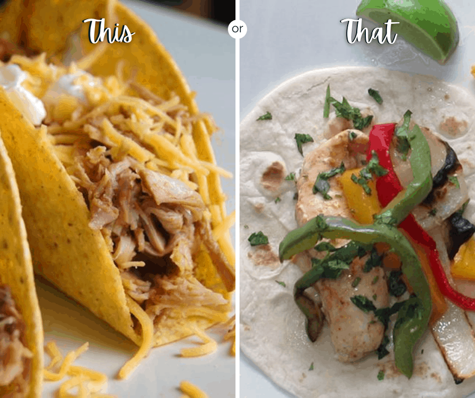 Tuesday meal plan options