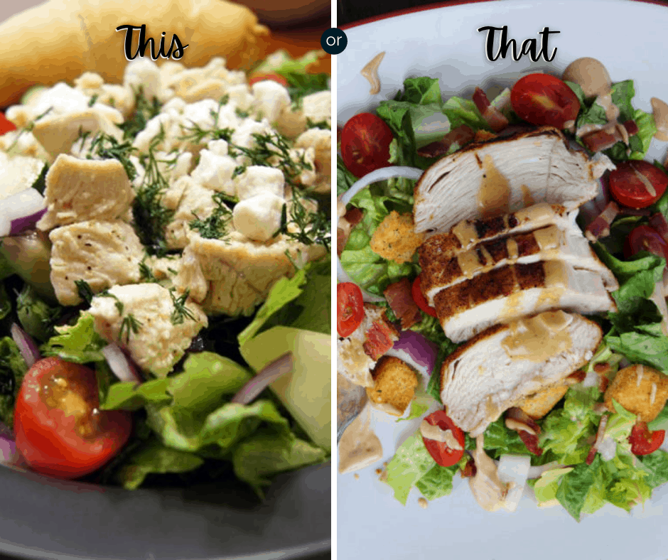 Two salads for you Wednesday meal plan options 