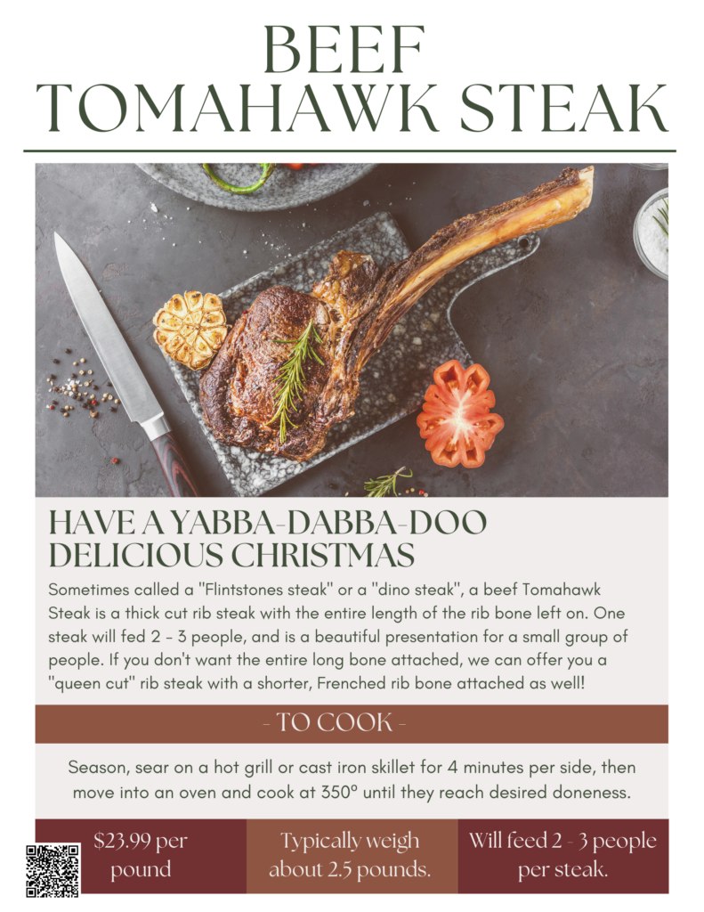 Celebrate the New Year with 5 TOMAHAWK STEAK