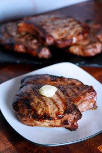 Grilled Pork Chop with Compound Butter