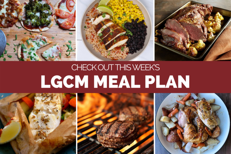 6 recipes for a weekly meal plan