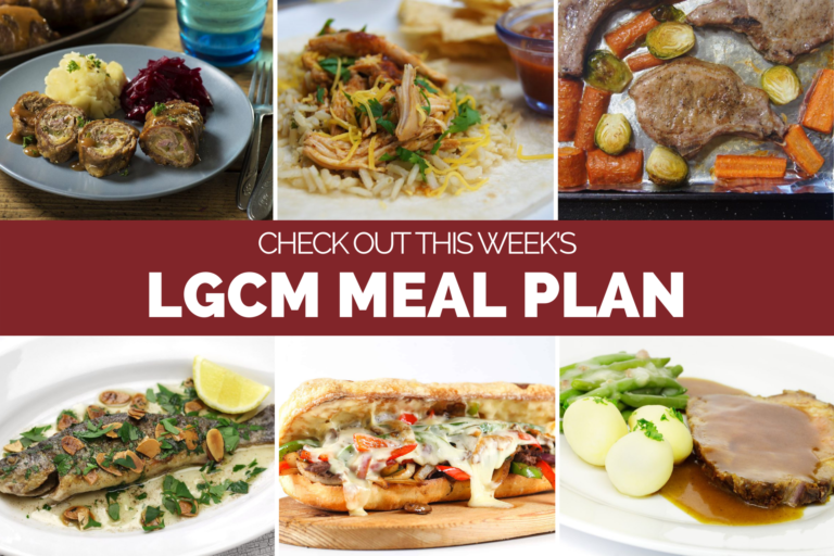 6 recipes for a weekly meal plan