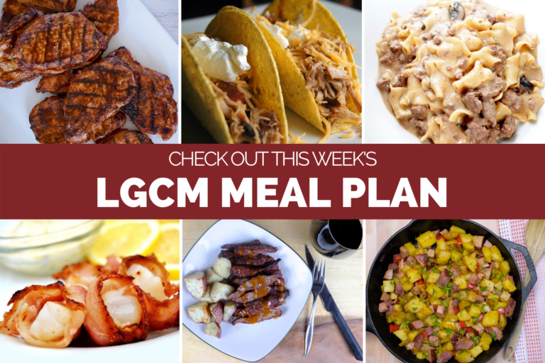 6 recipes for a weekly meal plan