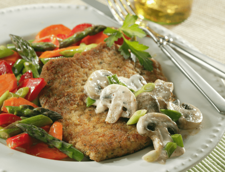 Pork Scaloppine with Mushroom Cream Sauce