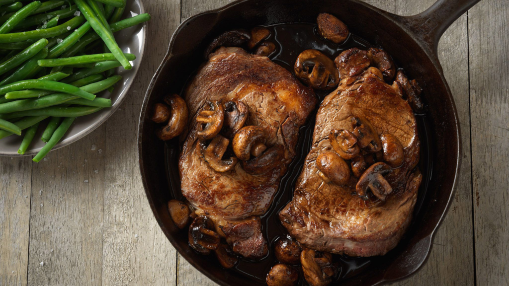 Ribeye Steaks With Balsamic Mushroom Sauce Beef Recipes LGCM