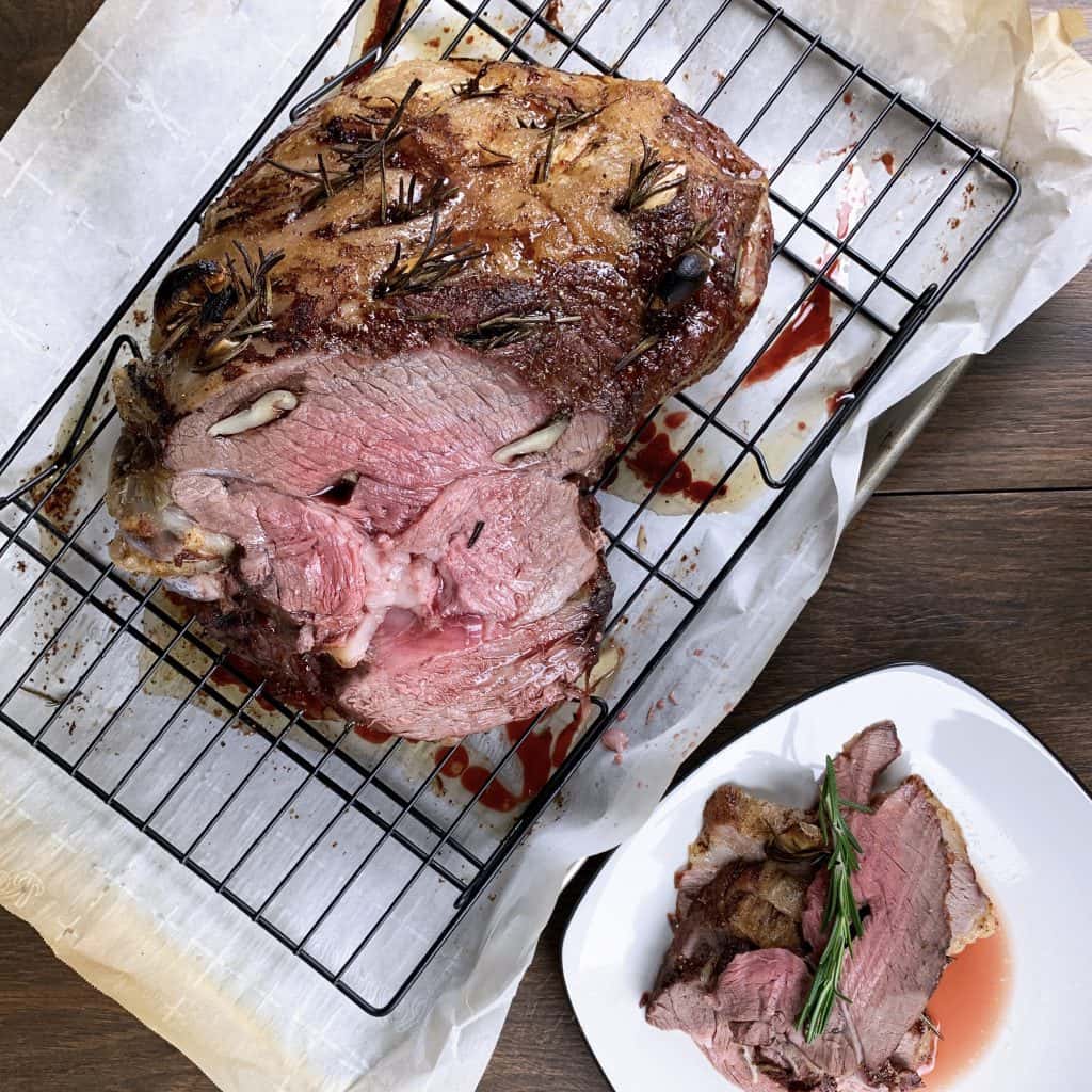 Garlic & Rosemary Studded Leg Of Lamb - Holiday Recipes - LGCM