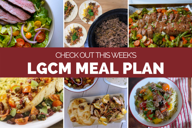 6 recipes for a weekly meal plan