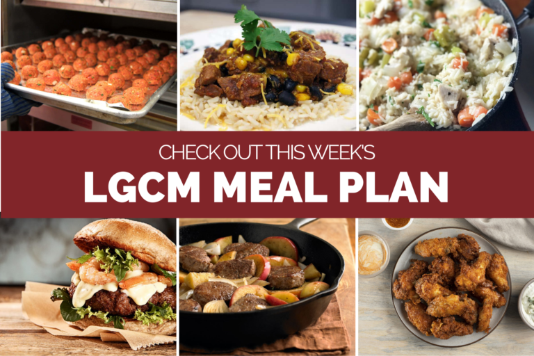 6 recipes for a weekly meal plan