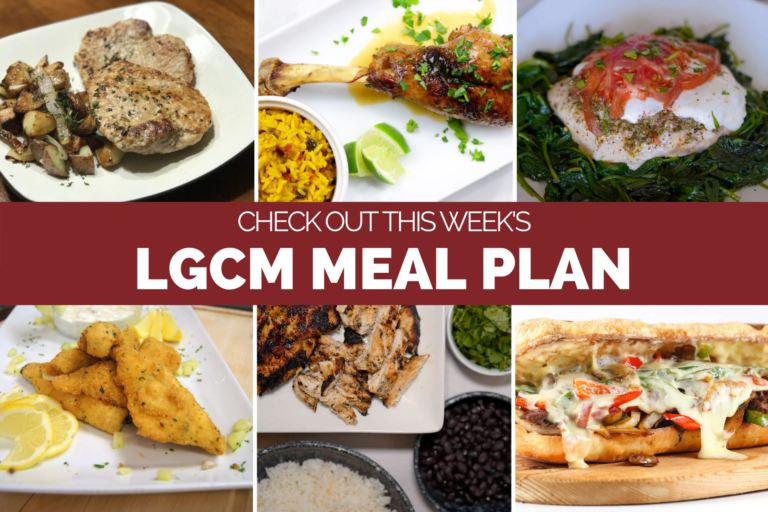 6 recipes for a weekly meal plan