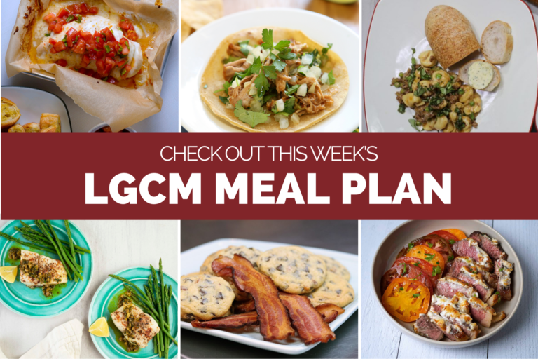 6 recipes for a weekly meal plan