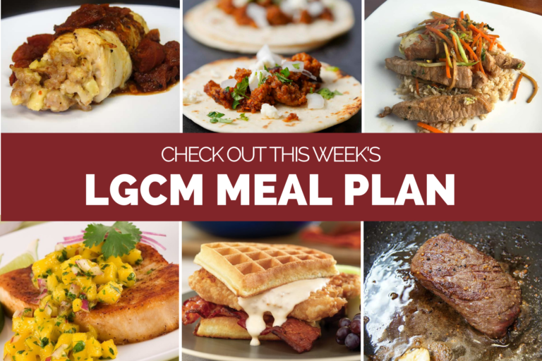 6 recipes for a weekly meal plan