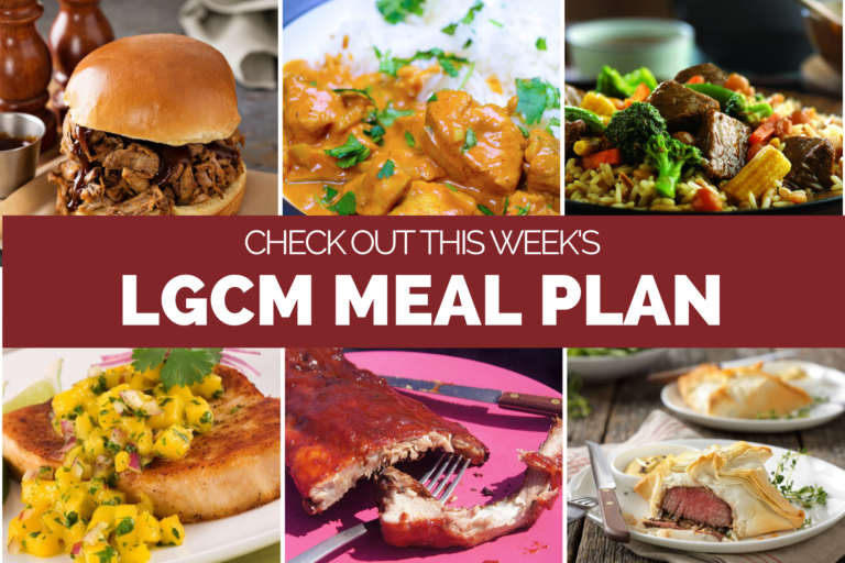 6 recipes for a weekly meal plan