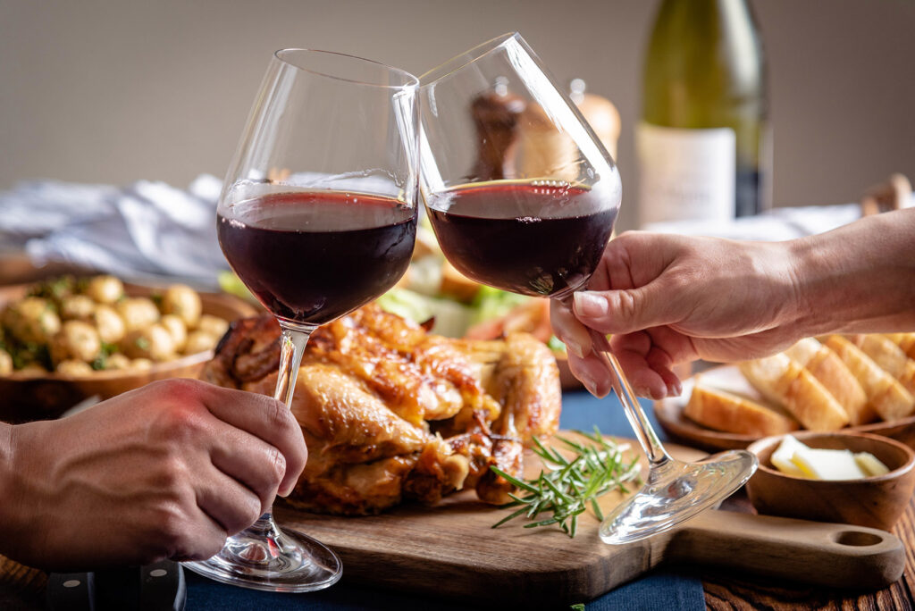 Toasting wine for Thanksgiving Turkey