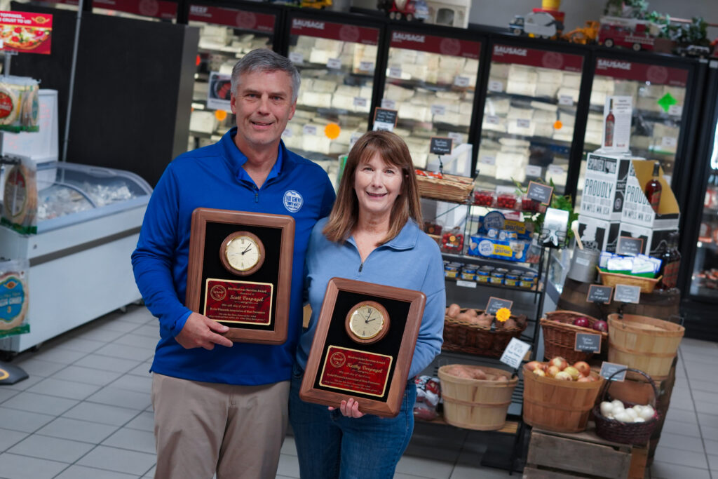 People holding awards